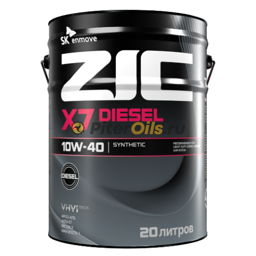 ZIC X7 DIESEL 10w40 CI-4 (20л) 192607