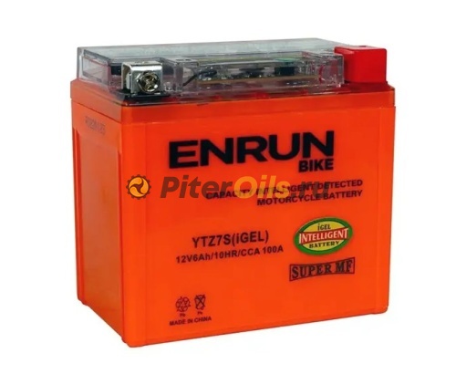 Аккумулятор ENRUN YTZ7S GEL 6Ah 100A  обр. пол. (- +) 113x70x105